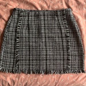 B&W plaid Mini Skirt
